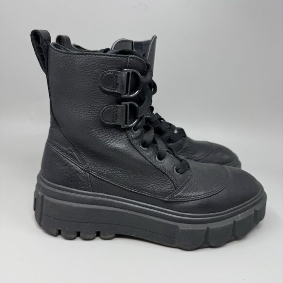 SOREL Woman's Boots Caribou™ X Boot Lace WP New Size 8.5 All Black NL 5015-010 - Picture 1 of 9